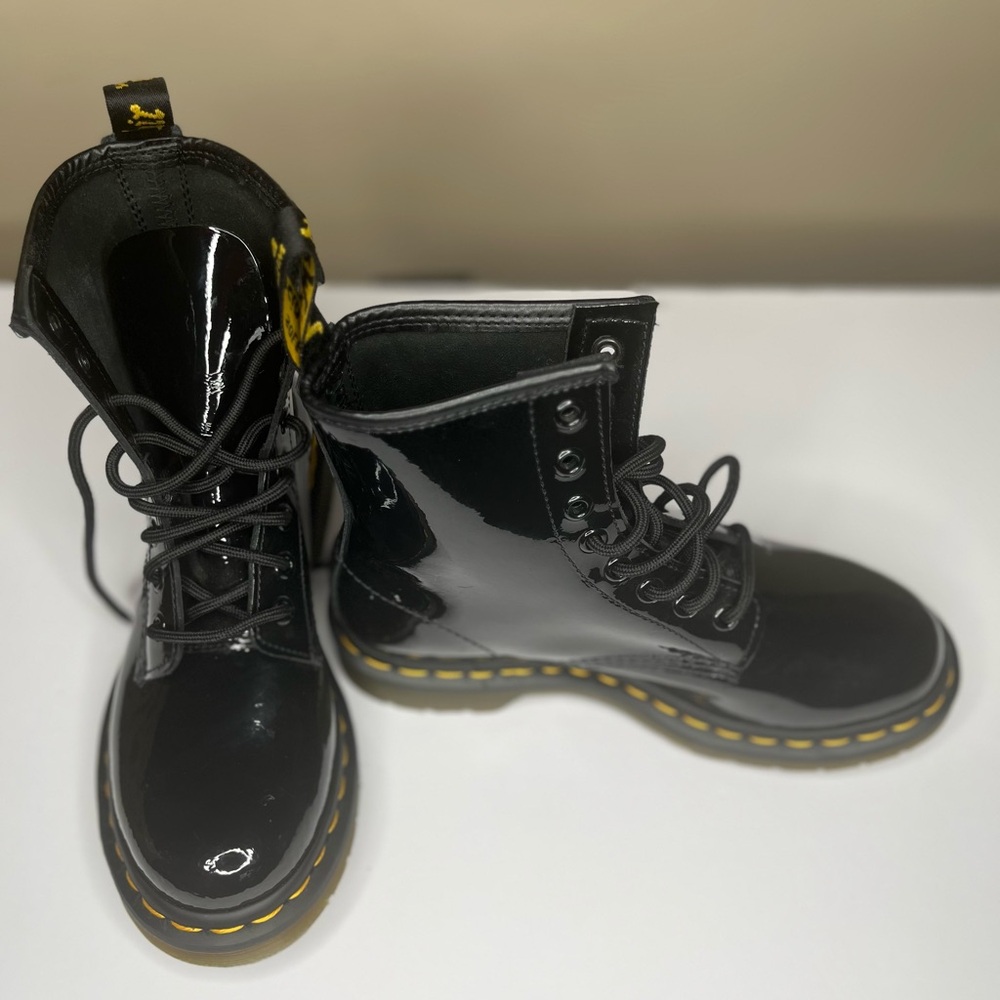 NEW Dr. Martens Black Patent leather boots